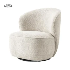 Belvi Fauteuil Crème draaibaar
