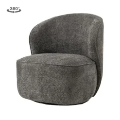 Belvi Fauteuil Donkergrijs draaibaar
