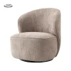 Belvi Fauteuil Oud roze draaibaar