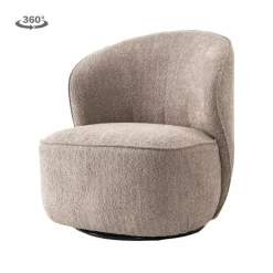 Belvi Fauteuil Oud roze draaibaar