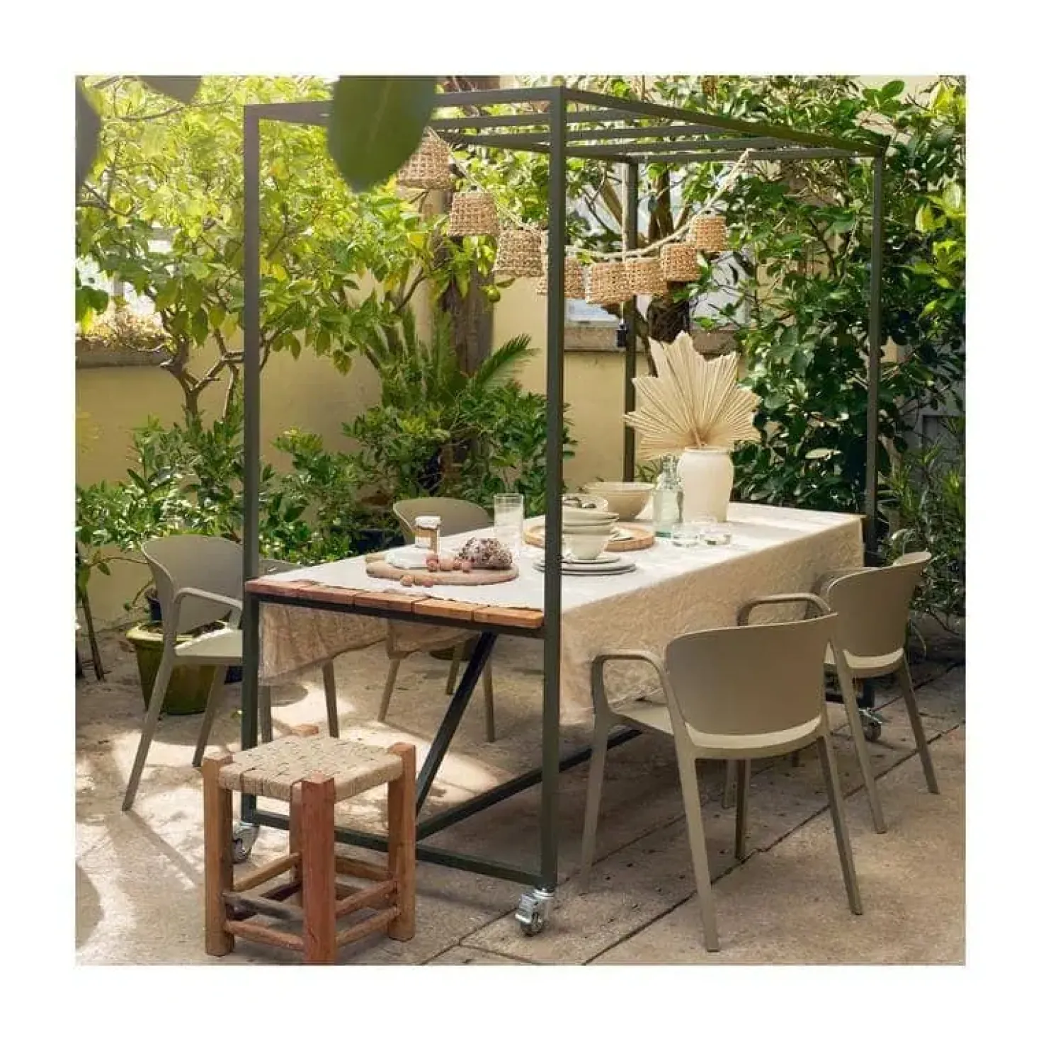 Bent Tuinstoel kunststof groen