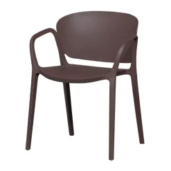 Bent Tuinstoel kunststof paars/bruin