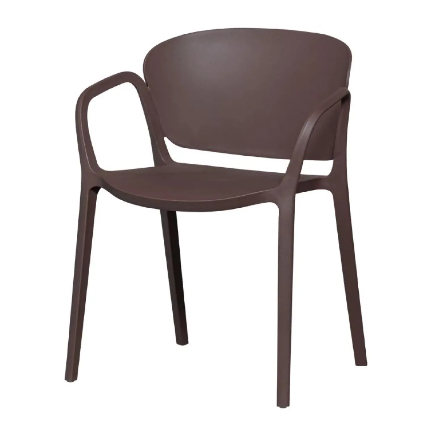 Bent Tuinstoel kunststof paars/bruin