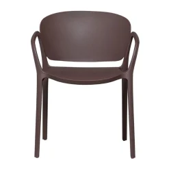 Bent Tuinstoel kunststof paars/bruin