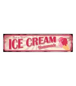 Best in town ice cream - metalen bord