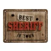 Best sheriff in town - metalen bord