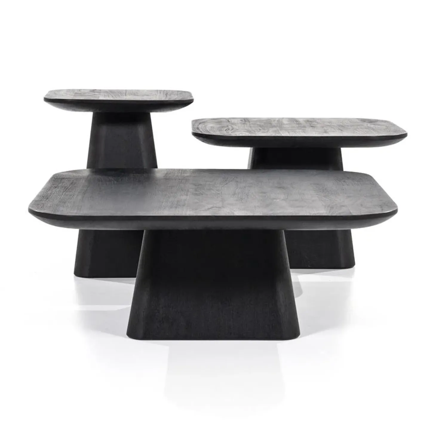 Bijzettafel Aron vierkant 60×60 zwart
