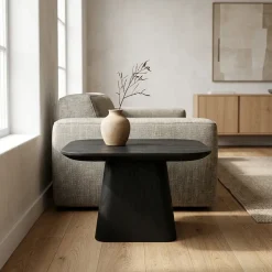 Bijzettafel Aron vierkant 60×60 zwart