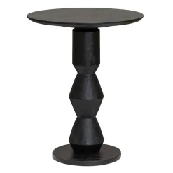 Bijzettafel Gambino rond Zwart Large