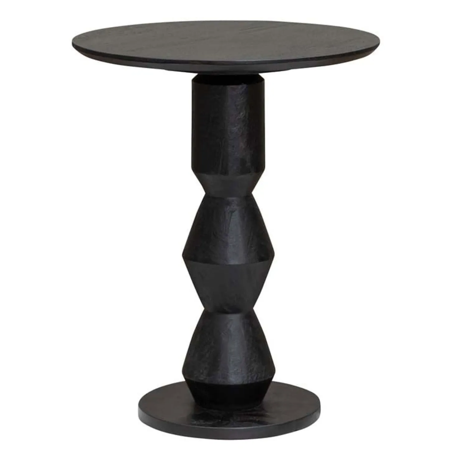 Bijzettafel Gambino rond Zwart Large
