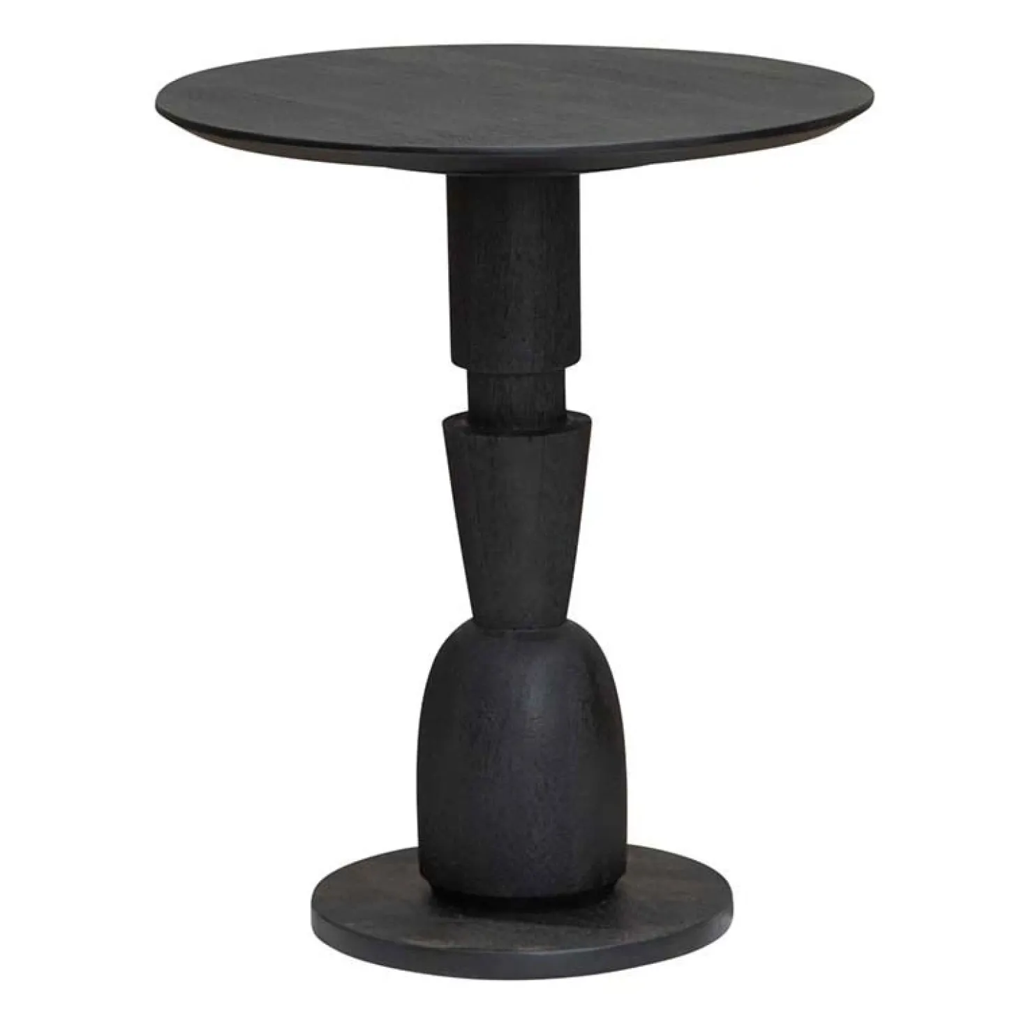 Bijzettafel Gambino rond Zwart Medium