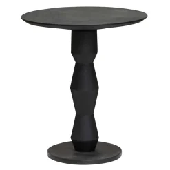Bijzettafel Gambino rond Zwart Small