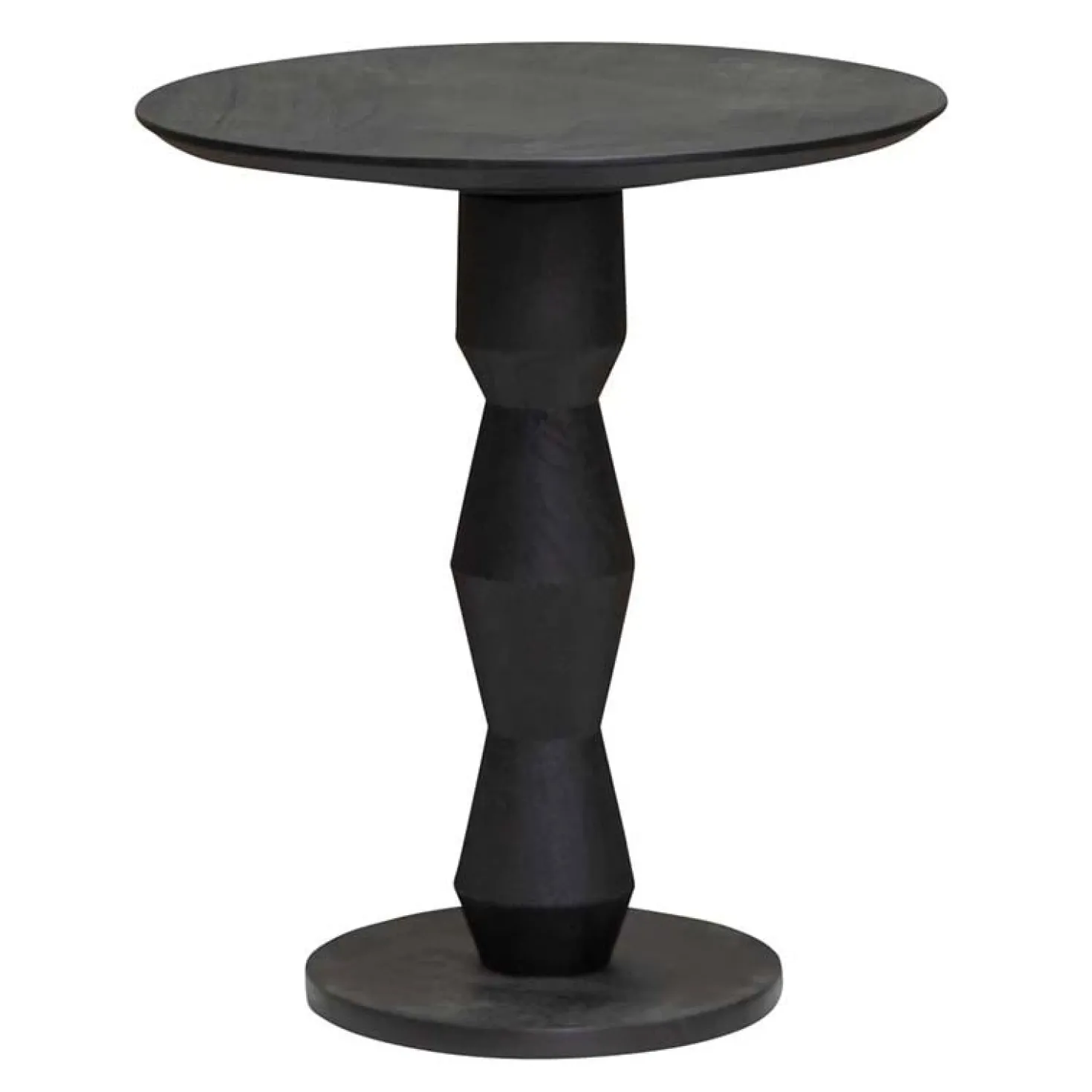 Bijzettafel Gambino rond Zwart Small