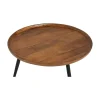 Bijzettafel Jacobs Bruin rond Mangohout 75cm