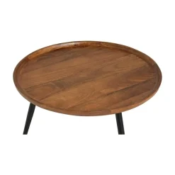 Bijzettafel Jacobs Bruin rond Mangohout 75cm