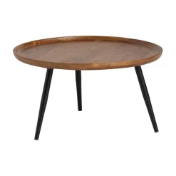 Bijzettafel Jacobs Bruin rond Mangohout 75cm