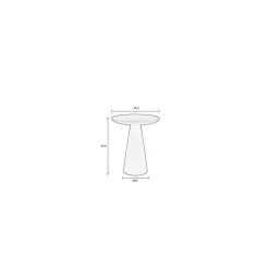 Bijzettafel Ringar Medium Beige 34cm