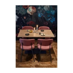 Bistro Tafelpoot vierkant metaal zwart