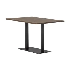 Bistro Tafelpoot vierkant metaal zwart