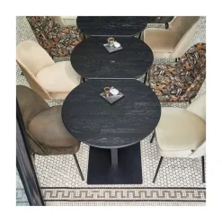 Bistro Tafelvoet vierkant metaal zwart