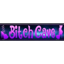 Bitch Cave - metalen bord
