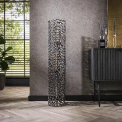 Blaine 3-lichts Vloerlamp Zwart nikkel XL