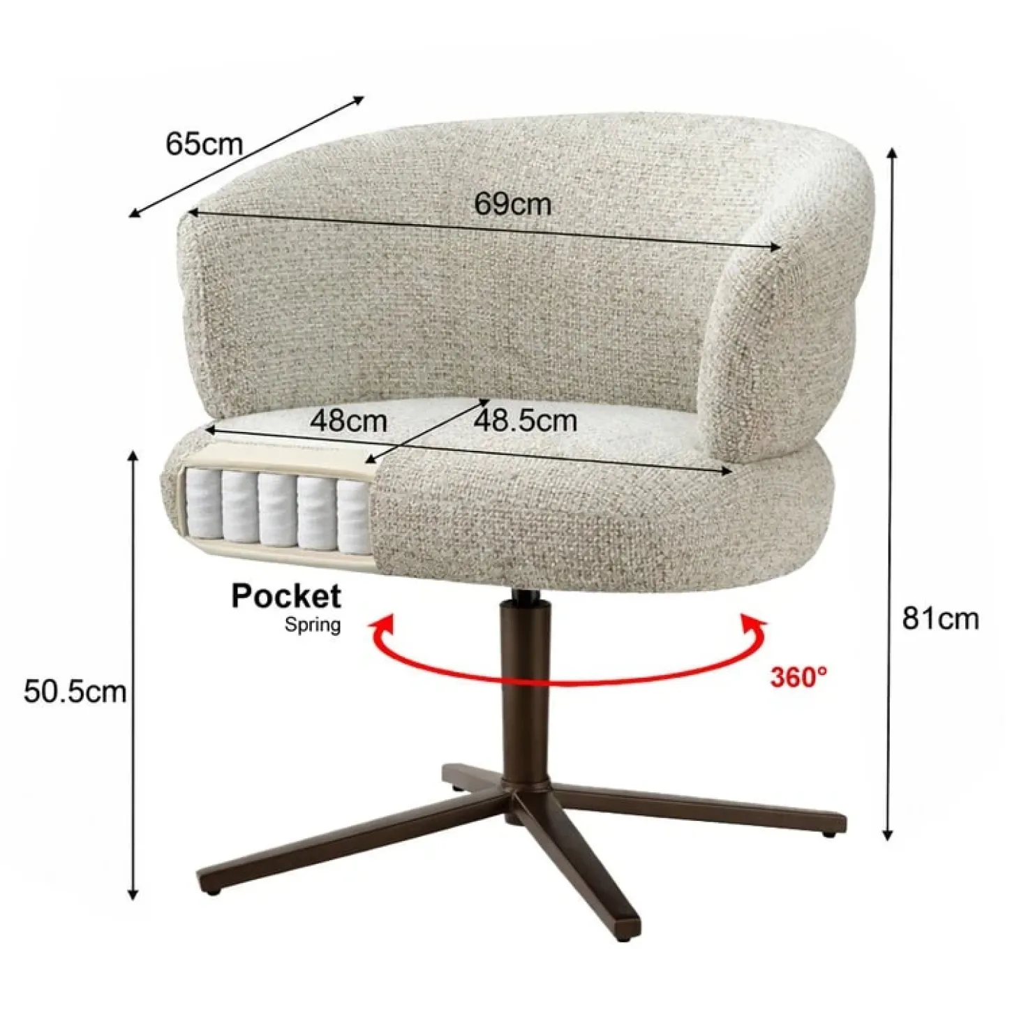 Blake Eetkamerfauteuil Beige