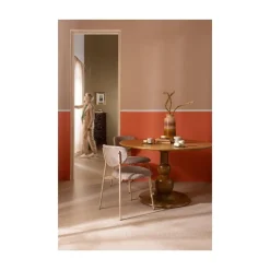 Blanco ronde Eettafel mangohout geel 120cm