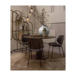 Blanco ronde Eettafel mangohout walnoot 120cm