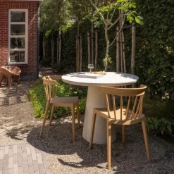 Bliss Tuinstoel kunststof cognac melange