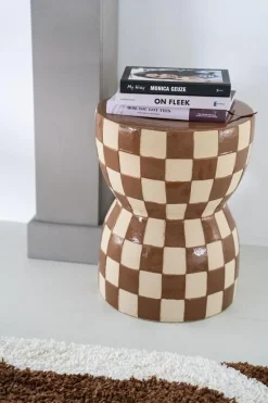 Blocsy Bijzettafel rond Bruin 33cm
