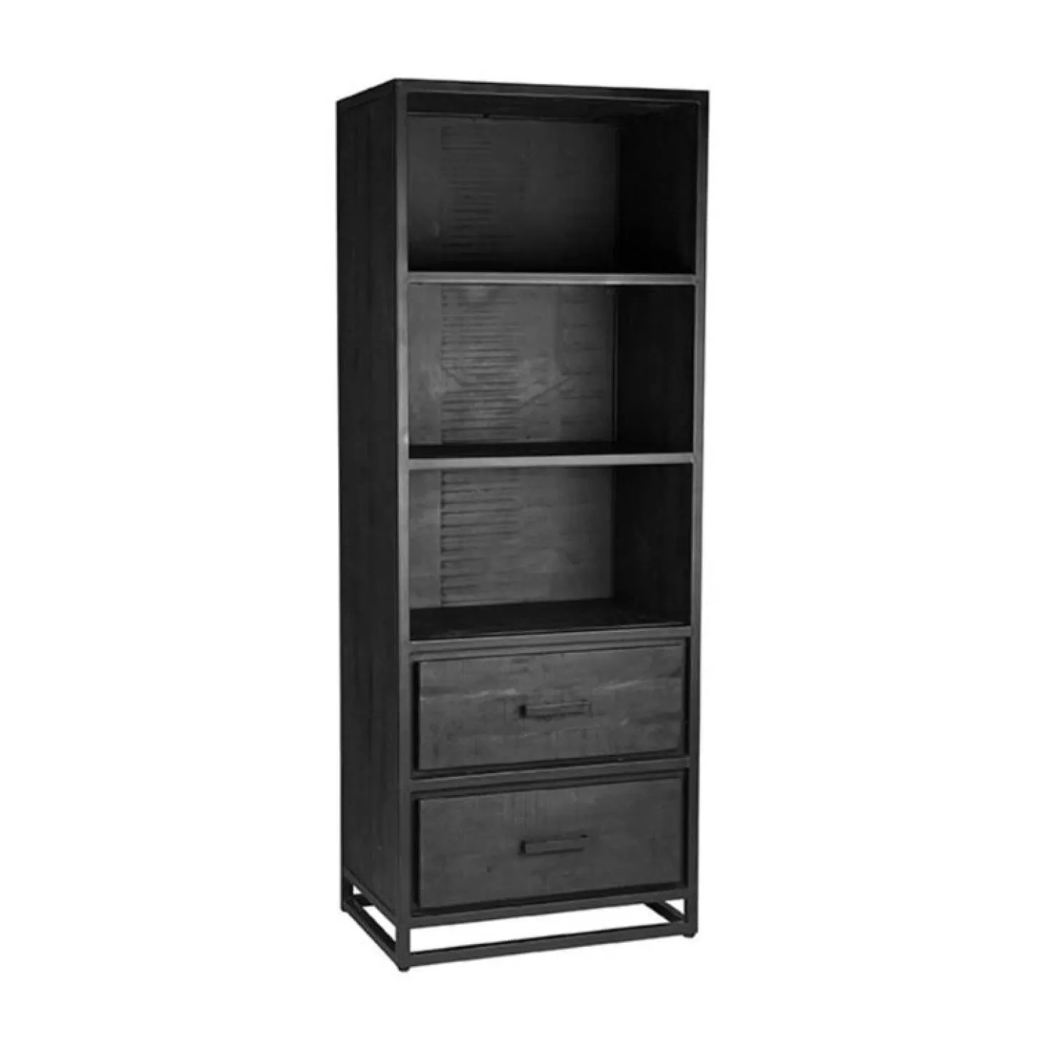 Boekenkast Chili Zwart Mangohout 70cm