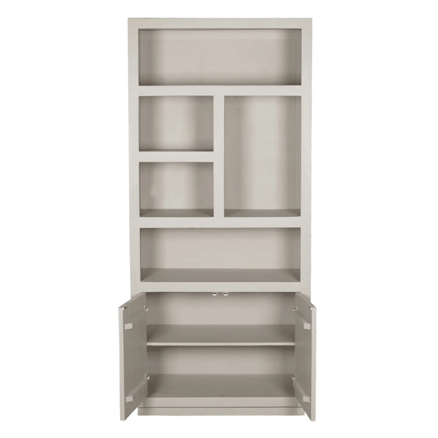 Boekenkast Dortmund mangohout zand 5 vakken 90cm