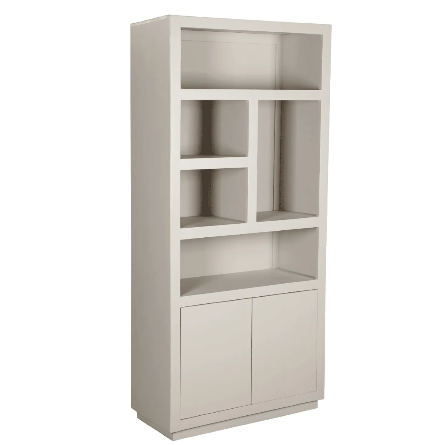 Boekenkast Dortmund mangohout zand 5 vakken 90cm