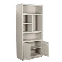Boekenkast Dortmund mangohout zand 5 vakken 90cm