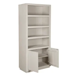 Boekenkast Dortmund mangohout zand 4 vakken 90cm