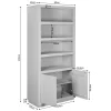 Boekenkast Dortmund Walnoot 90cm