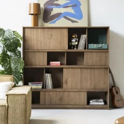 Boekenkast Milo Bruin 180cm