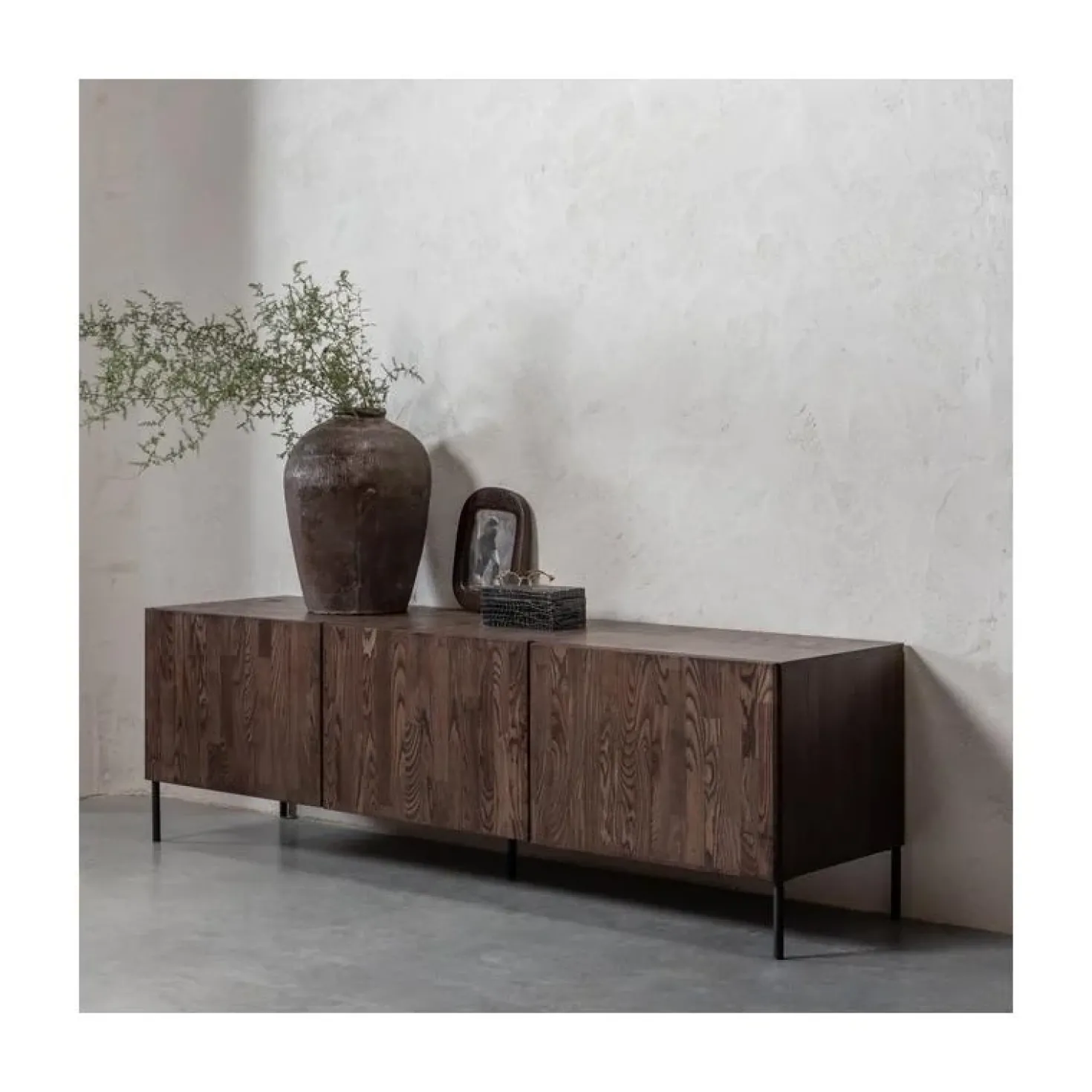 Bono Gravure Tv meubel essenhout bruin 180cm