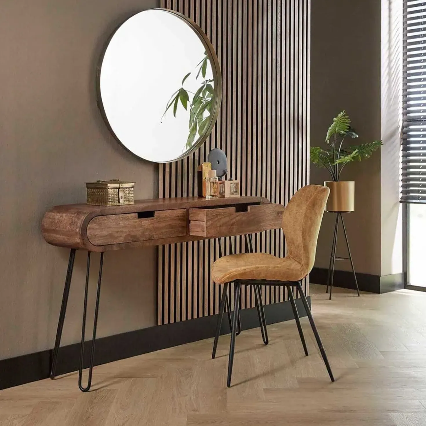Bravi kaptafel industrieel 120cm