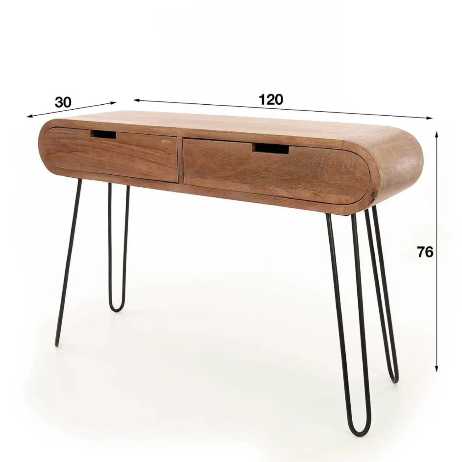 Bravi kaptafel industrieel 120cm