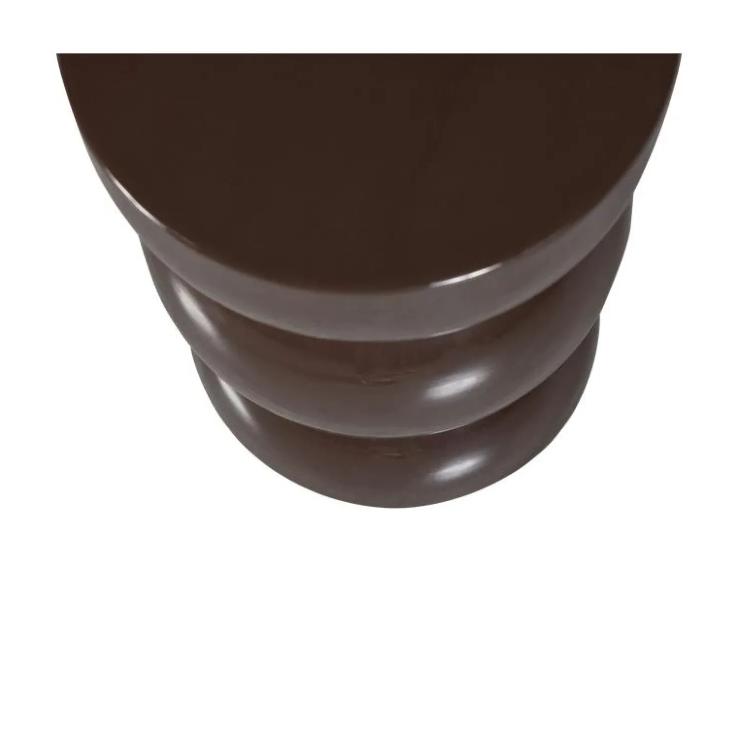 Breno Bijzettafel rond Metaal Donkerbruin 30cm