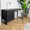 Britt Bureau industrieel mangohout zwarte lades