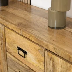 Britt Dressoir 3 deuren 3 lades Mangohout 200cm