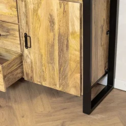 Britt Dressoir 3 deuren 3 lades Mangohout 200cm