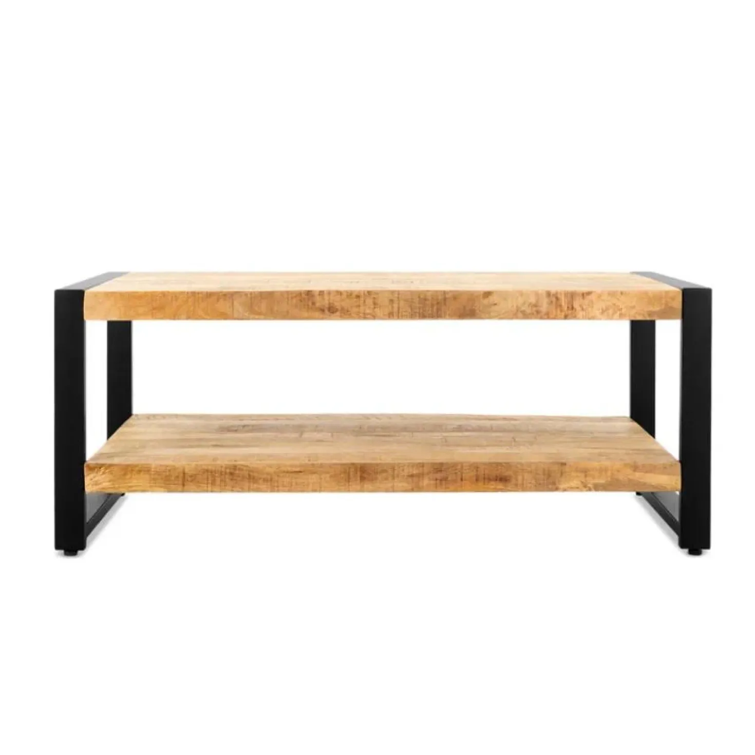 Britt salontafel industrieel mangohout 110cm met onderblad
