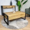 Britt salontafel industrieel mangohout met lades 120cm