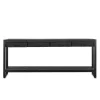 Britt sidetable industrieel mangohout zwart 180cm