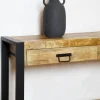 Britt sidetable industrieel mangohout 120cm