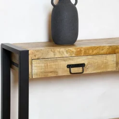 Britt sidetable industrieel mangohout 120cm